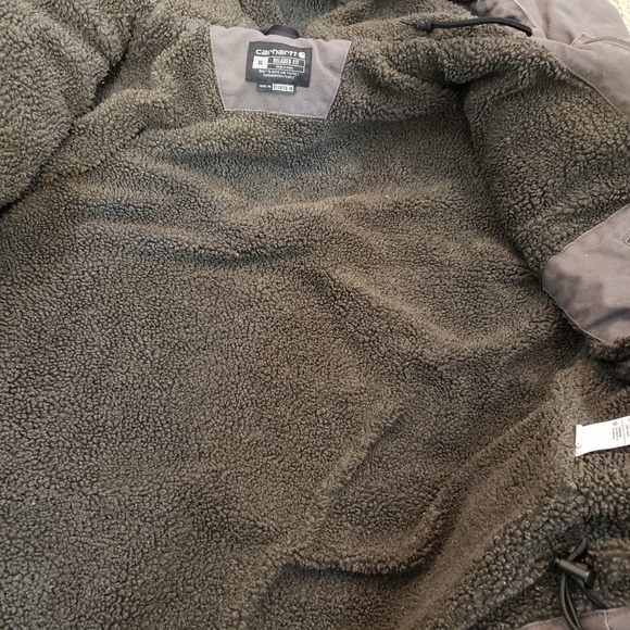 CARHARTT RELAXED FIT WASHED DUCK SHERPA-LINED UTILITY JACKET - Picture 6 of 10